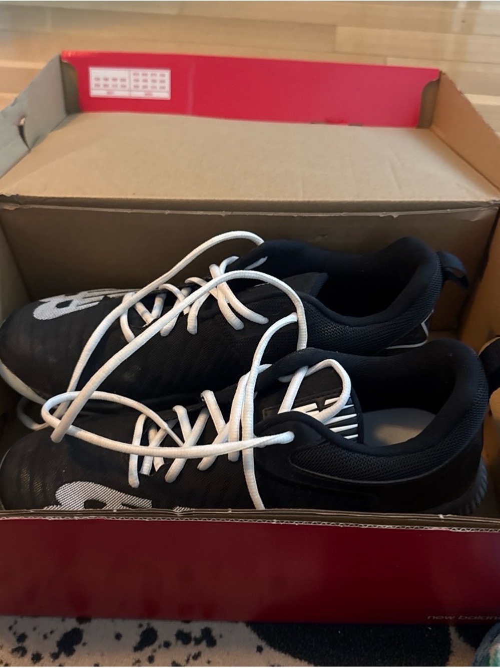 New Balance Black Athletic Shoes with White Laces